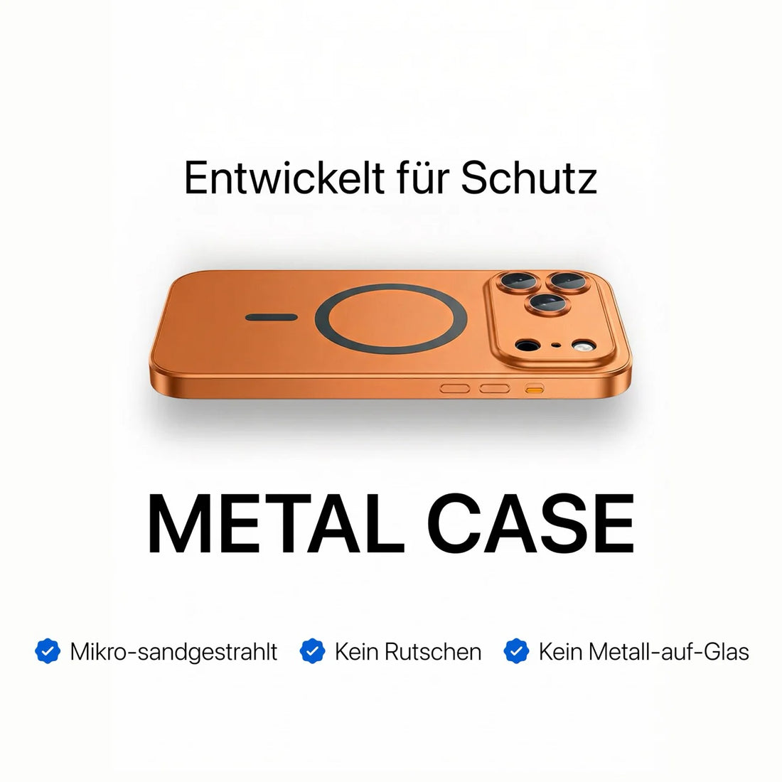 Premium-Metallhülle für iPhone mit Kameraschutz