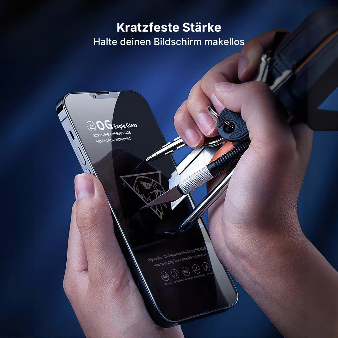 KAVENIQ 3-in-1 Panzerglas – Rundumschutz mit automatischem Applikator