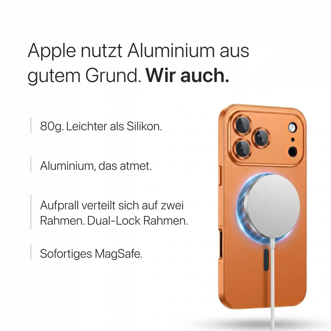 Premium-Metallhülle für iPhone mit Kameraschutz