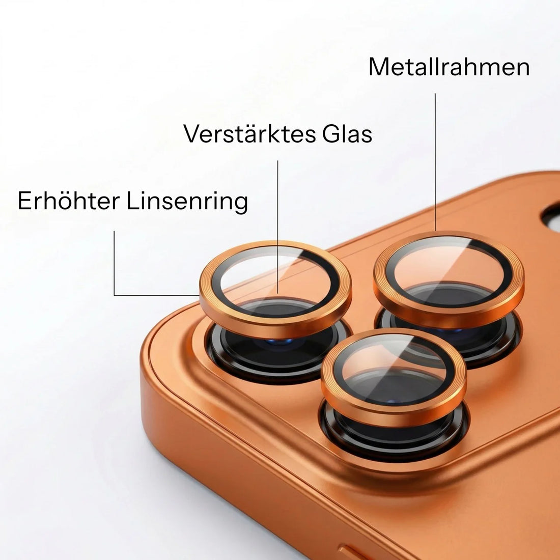 Premium-Metallhülle für iPhone mit Kameraschutz