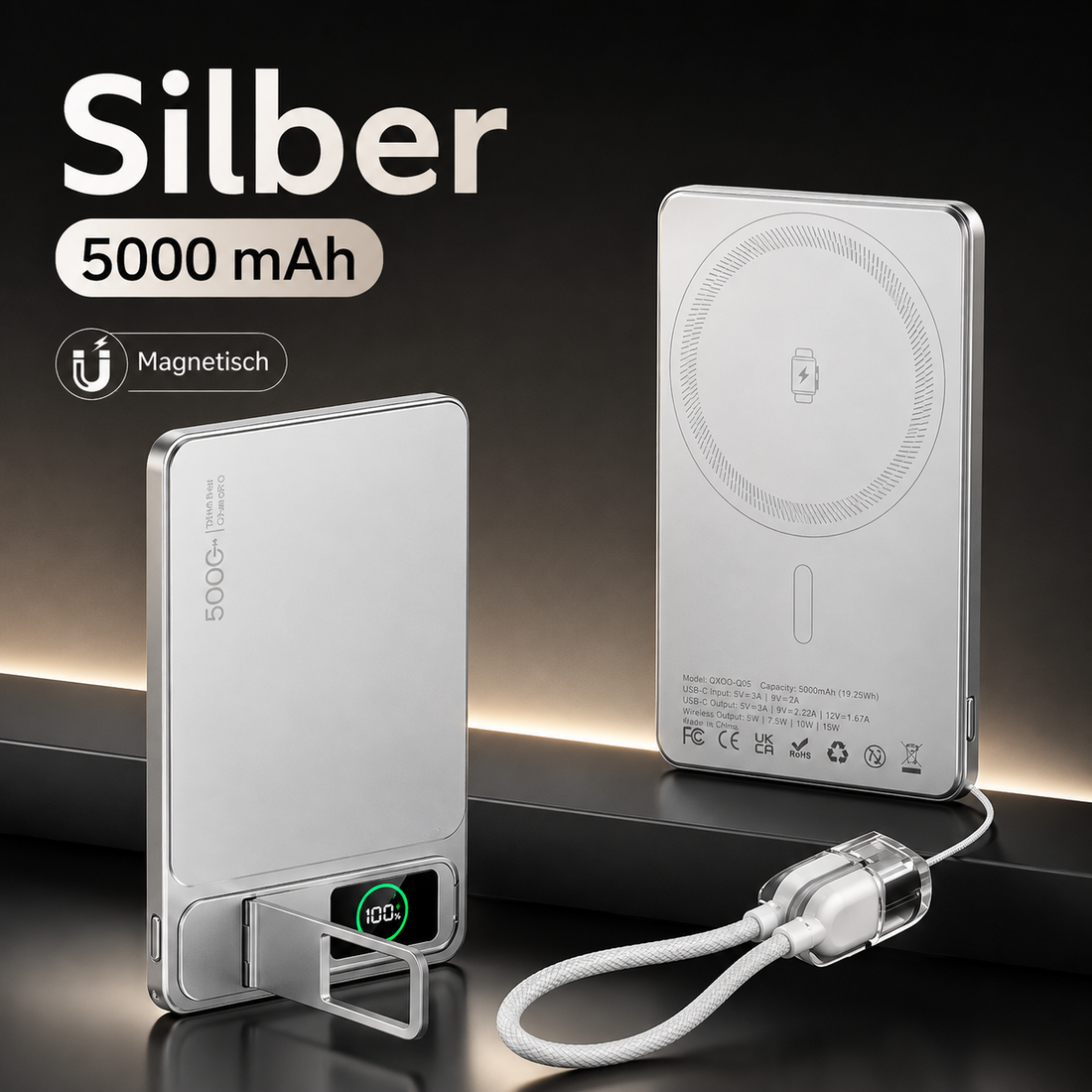 KAVENIQ 3-in-1 Magnetic Power Bank